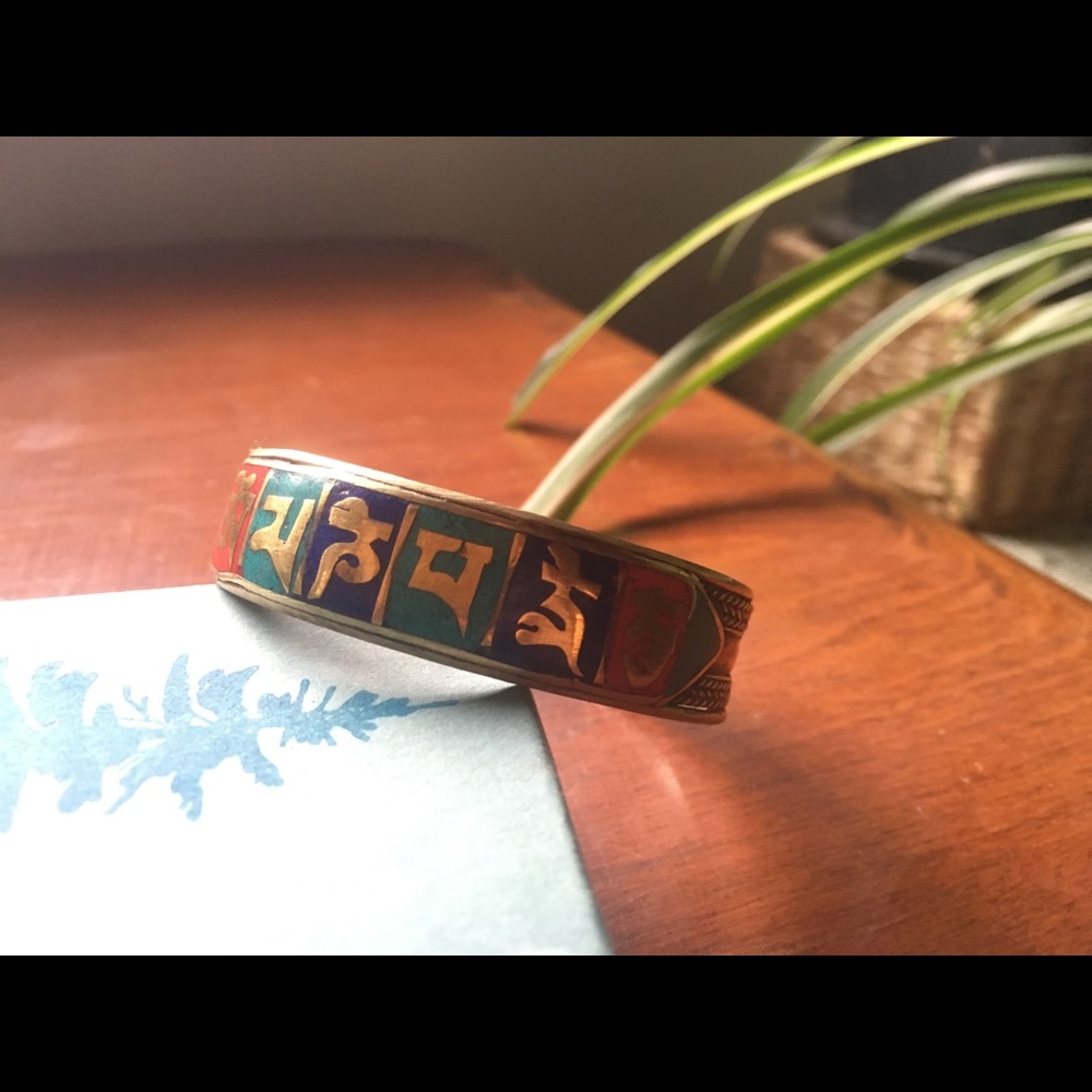 Bass copper wrist cuff from Tibet